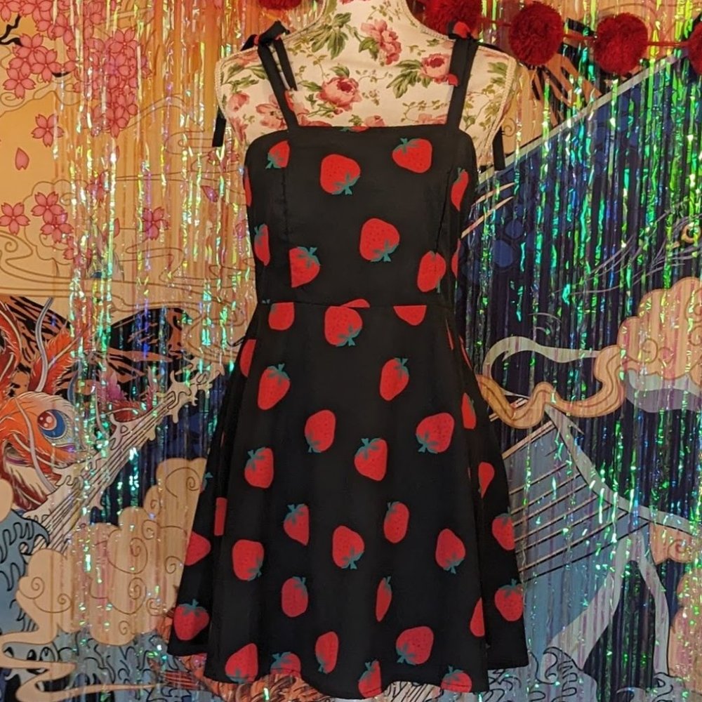 Shein Strawberry Print Dress - S